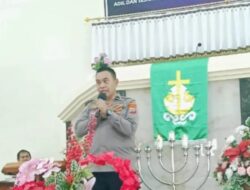 Kapolsek Tombariri Ipda Maykel Ukoli Memberikan Himbauan Menjelang Pengucapan Syukur Kabupaten Minahasa