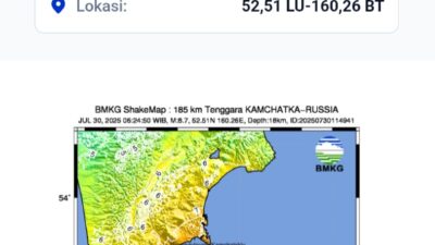 Gorontalo dan Talaud Waspada Tsunami Dampak Gempa Russia