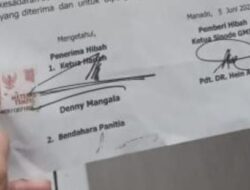 Surat Pernyataan Tanggung Jawab Dana Hibah GMIM Mencurigakan, Tanda Tangan Bendahara Diduga Hasil Scan Terbalik