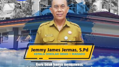 Foto / Gambar : Kepala Sekolah SMA Negeri 1 Manado Jemmy James Jermas, S.Pd