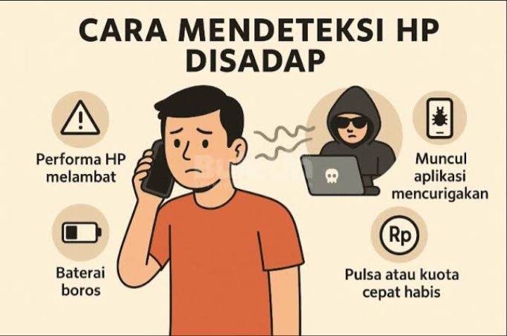 Gambar Ilustrasi : HP disadap.