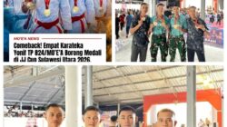 Yonif TP 824/MO’E’A Sapu Medali JJ Cup Sulut 2026