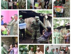 Peringati HUT ke-68, Pimpinan Kodam XIII/Merdeka Anjangsana dan Berikan Perhatian ke Prajurit, Ahli Waris, serta Masyarakat Kurang Mampu
