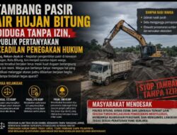 Tambang Pasir Air Hujan Bitung Diduga Tanpa Izin, Publik Pertanyakan Keadilan Penegakan Hukum