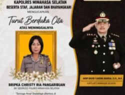 Kapolres Minsel AKBP David Candra Babega Pimpin Rombongan Melayat Rekan Sejawat