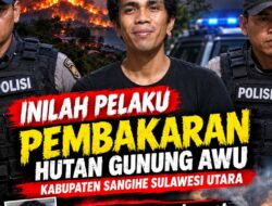 Pelaku Pembakaran Hutan Gunung Awu Tersangka: Tersenyum Tenang Saat Diamankan Petugas APH