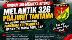 Kobarkan Semangat Pengabdian: 326 Tamtama Baru Rindam XIII/Merdeka Bitung Dilantik di Hadapan Pangdam XIII/Merdeka Mayjen TNI Mirza Agus S.I.P.
