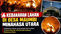 Lahan di Jalan Soekarno Maumbi Terbakar — Api Berasal dari Pemakaman Katolik Lux Aeterna