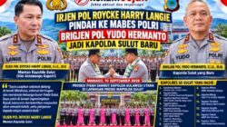 IRJEN POL ROYCKE HARRY LANGIE PINDAH KE MABES POLRI, BRIGJEN POL YUDO HERMANTO JADI KAPOLDA SULUT BARU