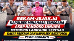 AKBP Handoko Sanjaya Pimpin Sertijab: Kasat Reskrim & Kapolsek Ratatotok Resmi Berganti