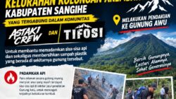 Relawan Pemuda Kelurahan Kolongan Akembawi Bersatu: Mendaki Gunung Awu Padamkan Sisa Api & Bersihkan Sampah Plastik