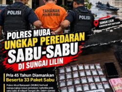 Ungkap Jaringan Peredaran Sabu di Sungai Lilin, Polres MUBA Amankan Pengedar 45 Tahun Berserta 33 Paket Narkotika