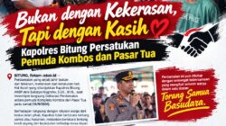 Bukan dengan Kekerasan, Tapi dengan Kasih — Kapolres Bitung Persatukan Pemuda Kombos dan Pasar Tua