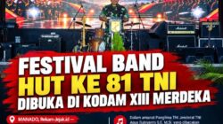FESTIVAL BAND HUT KE 81 TNI DIBUKA DI KODAM XIII MERDEKA