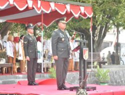 KASDAM XIII MERDEKA PIMPIN UPACARA HUT KE 81 TNI DI GORONTALO, TEGUHKAN KOMITMEN PRIMA