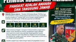 KENAIKAN PANGKAT PERWIRA KODAM XIII MERDEKA PANGKAT ADALAH AMANAH DAN TANGGUNG JAWAB