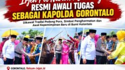 KAPOLDA BARU NURWORO DANANG RESMI MENJABAT, PEDANG PORA WARNAI PENYAMBUTAN DI GORONTALO