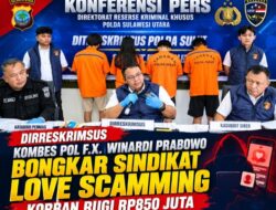 DIRRESKRIMSUS KOMBES POL F.X. WINARDI PRABOWO BONGKAR SINDIKAT LOVE SCAMMING, KORBAN RUGI RP850 JUTA