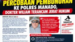Ayah Korban Akan Lapor Percobaan Pembunuhan ke Polres Manado, Dokter Wiliam Terancam Jerat Hukum