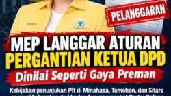 MEP Langgar Aturan Pergantian Ketua DPD, Dinilai Seperti Gaya Preman 