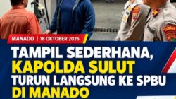 Tampil Sederhana, Kapolda Sulut Turun Langsung ke SPBU di Manado   