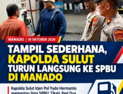 Tampil Sederhana, Kapolda Sulut Turun Langsung ke SPBU di Manado   