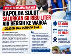 Polri Bersama Rakyat: Kapolda Sulut Salurkan 68 Ribu Liter Air Bersih ke Warga Siladen dan Manado Tua